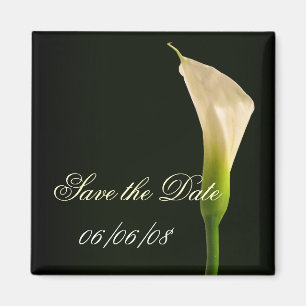 Aimant Élégant faire-part de lily à la calla