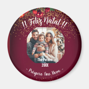 Aimant Elégant Feliz Natal e Próspero Ano Portugais