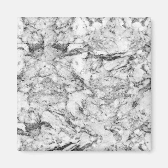 Aimant Elégant gris blanc moderne marbre vintage (Devant)