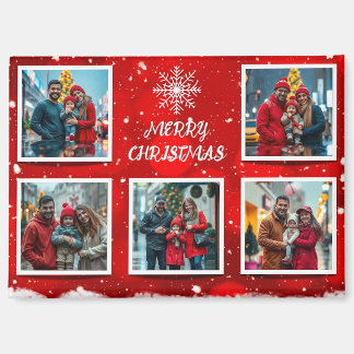 Aimant Elegant Modern Christmas Family Photo Design