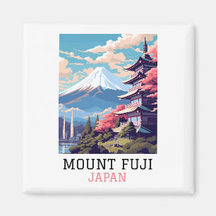 Aimant Élégant Mont Fuji Japon Voyage Art