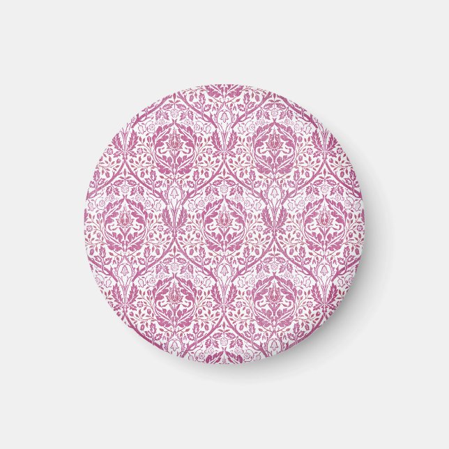 Aimant Élégant motif floral rose (Devant)