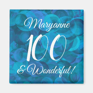 Aimant Elégant Ocean Blue 100 et merveilleux anniversaire