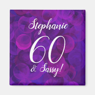 Aimant Elégant Purple 60 et fête d'anniversaire Sassy