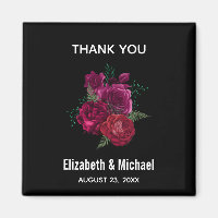 Élégant Rose Magenta Floral Bouquet Mariage