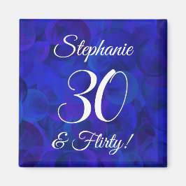 Aimant Elégant Royal Blue 30 et Flirty Birthday Party