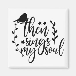 Aimant Élégant Script Typographie Chanson Citation Chante