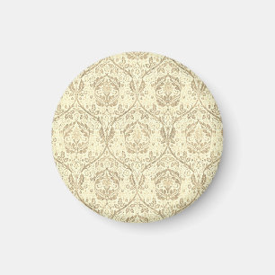 Aimant Elégant sépia tan motif floral