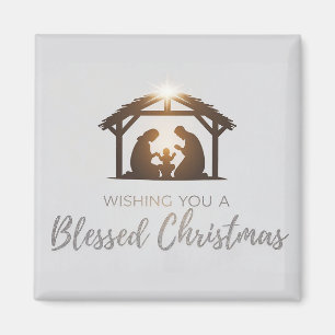 Aimant Elégante crèche Carte de Noël