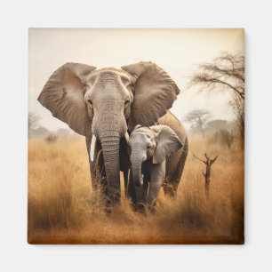 Aimant Elephant Animal sauvage Beauté Liberté Art sauvage