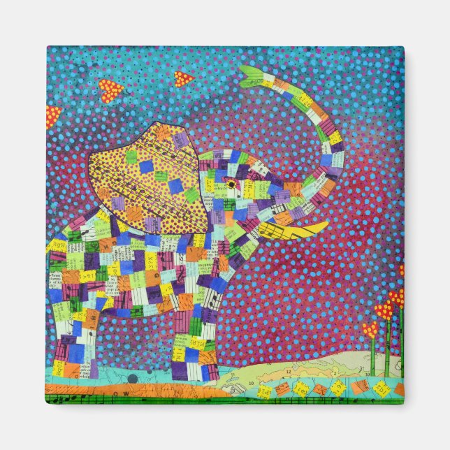 Aimant Eléphant courbé (Devant)