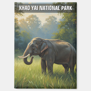 Aimant Elephant dans le parc national de Khao Yai Thaïlan
