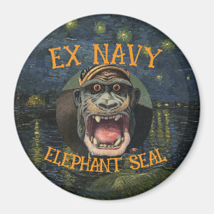 Aimant Éléphant de mer HG ex-marine fier vétéran de l'arm