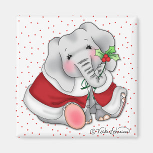 Aimant Eléphant de Noël