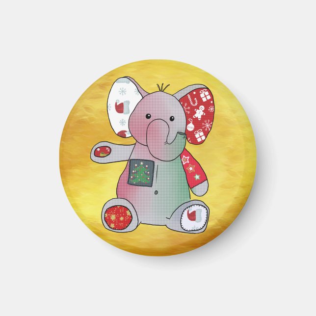 Aimant Éléphant de Noël (Devant)