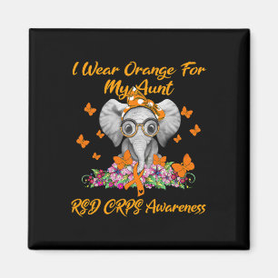 Aimant Elephant Je Porte Orange Pour Ma Tante Rsd Crps La