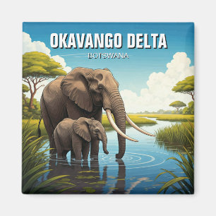 Aimant Eléphants dans le delta de l'Okavango Botswana