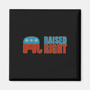 Aimant Élevé à droite Trump 2025 Républicain Conservateur