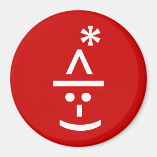 Aimant Elfe de Noël Emoticon Xmas ASCII Texte Art