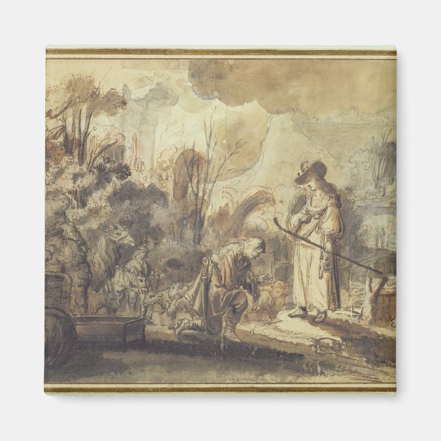 Aimant Eliezer et Rebecca au puits (Devant)