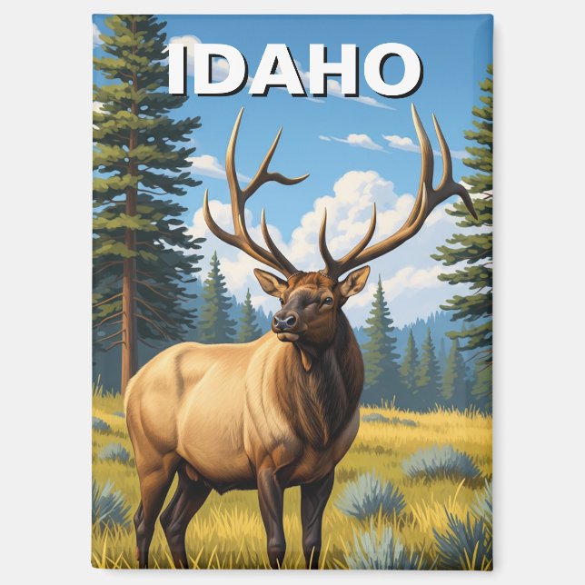 Aimant Elk dans l'Idaho (Recto)