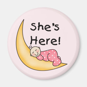 Aimant Elle est ici bébé