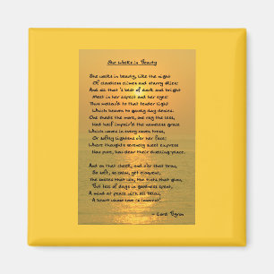 Aimant Elle Marche Dans La Beauté/Cap Mai Sunset Carré Ma