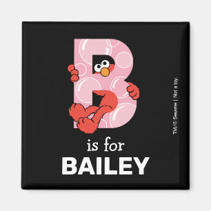 Aimant Elmo Alphabet B Bulles