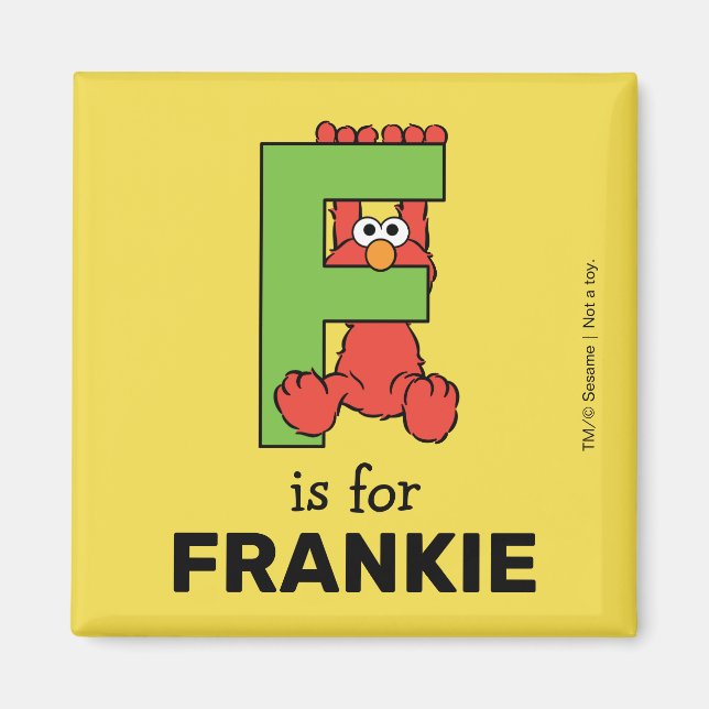Aimant Elmo Alphabet | F Vert (Devant)