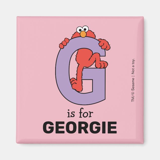 Aimant Elmo Alphabet | G Violet (Devant)