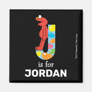 Aimant Elmo Alphabet J Haricot de Jelly