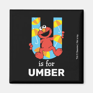 Aimant Elmo Alphabet   U Parapluie