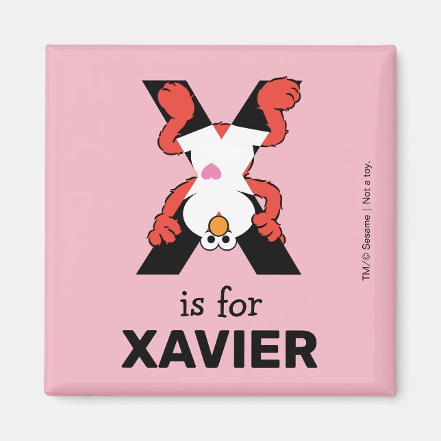 Aimant Elmo Alphabet | X Xray (Devant)