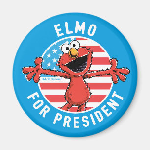 Aimant Elmo Président - Drapeau