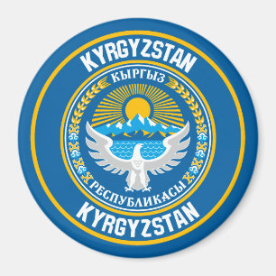 Aimant Emblème autour du Kirghizistan