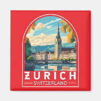 Emblème d'art de voyage de Zurich Suisse