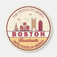 Emblème de Boston Massachusetts City Skyline
