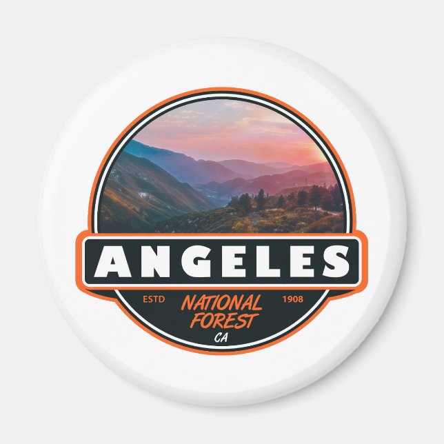 Aimant Emblème de Californie forestière nationale de Ange (Devant)