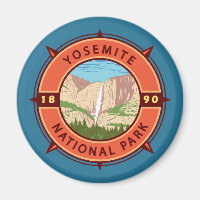 Emblème de compass rétro du parc national Yosemite
