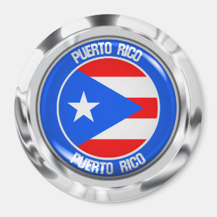Aimant Emblème de ronde Porto Rico