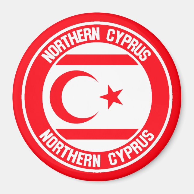 Aimant Emblème du cercle de Chypre-Nord (Devant)