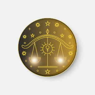 Aimant Emblème du Zodiaque de la Balance   Symbole Célest