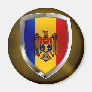 Aimant Emblème métallique de Moldavie