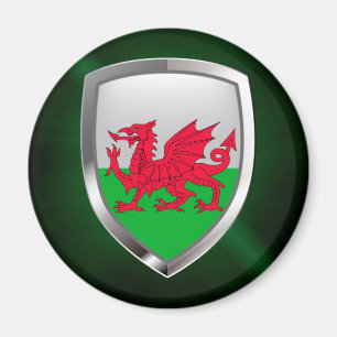 Aimant Emblème métallique du Pays de Galles