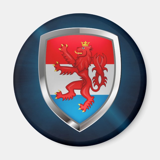 Aimant Emblème métallique luxembourgeois (Devant)