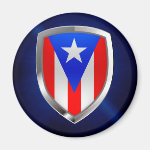 Aimant Emblème métallique Porto Rico