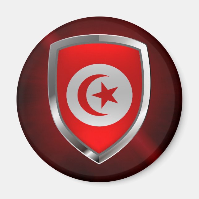 Aimant Emblème métallique tunisien (Devant)