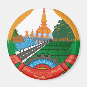 AIMANT EMBLÈME NATIONAL LAOTIEN - INSIGNE LAOTIEN