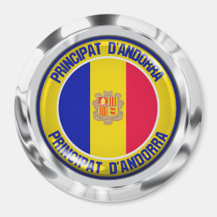 Aimant Emblème rond Andorre