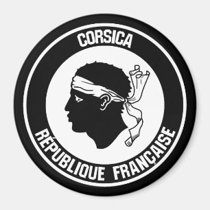 Aimant Emblème rond de la Corse